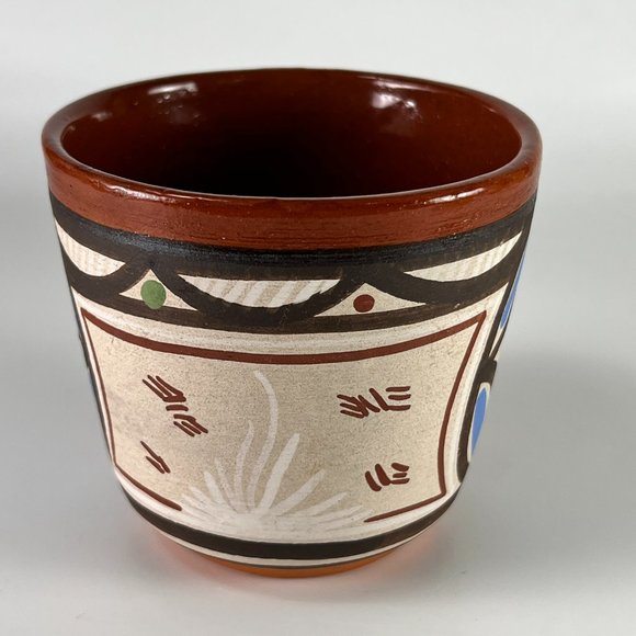 Red Clay Artisan Handcrafted Hand Painted Pot Vase Venezuela Souvenir Gift - Picture 4 of 10